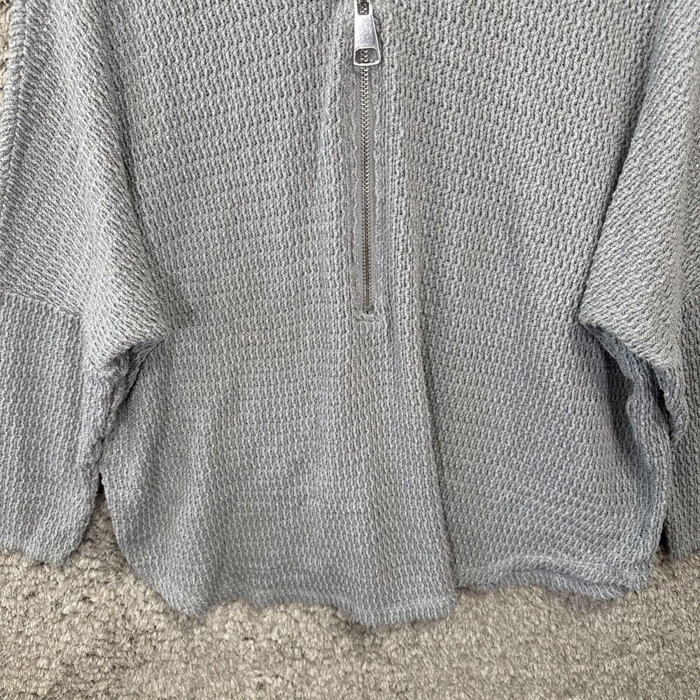 Alfani Woman 1X Knit Sweater Zipper Metallic Blouse Top Dolman Drop Sleeve - Picture 3 of 8